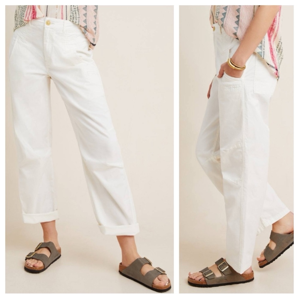 NWT Anthropologie Piper Utility Pants Color Natural